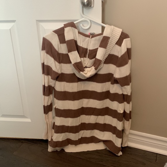 Roxy stripes long open front sweater - Picture 2 of 5